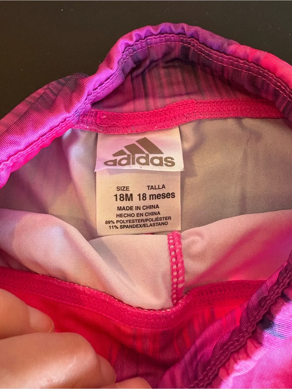 Under Armour & Nike Girls' 18 mo. Leggings in Teal/Yellow Swirl & Hot Pink Ombre